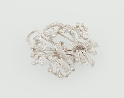 Diamant Doppelbrosche zus. ca. 3 ct - Exquisite jewels