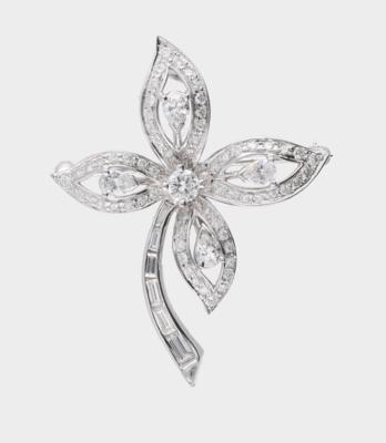 Diamantbrosche zus. ca.3,20 ct - Exquisite jewels