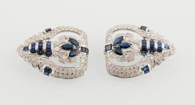 2 Brillant Saphirbroschen - Exquisite jewels