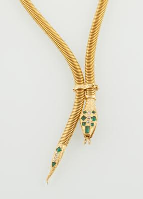 Diamant Smaragdcollier Schlange - Exquisite jewels