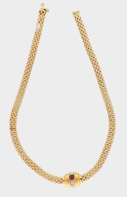 Fope Halskette mit abnehmbarem Brillant Rubin Turmalin Anhänger - Exkluzivní šperky
