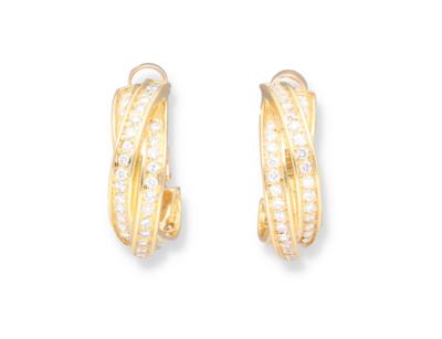 Cartier Brillantcreolen Trinity zus. ca. 1,20 ct - Erlesener Schmuck