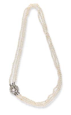 Diamant Orientperlen Collier - Exquisite jewels