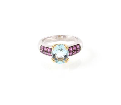 Aquamarin Rubinring - Jewellery