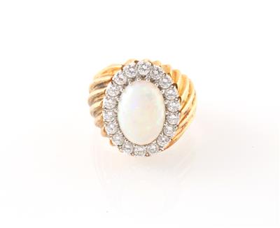 Brillant Opal Ring - Exklusive Diamanten und Farbsteine