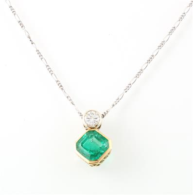 Brillant Smaragdcollier - Exclusive diamonds and gems