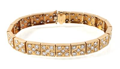 Brillantarmband zus. ca. 8,50 ct - Kule a drahokamy exkluzivní