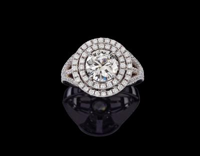 Brillantring zus. ca. 2,75 ct - Exklusive Diamanten und Farbsteine