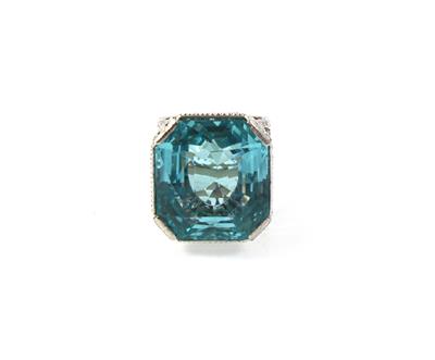 Diamant Aquamarinring - Exclusive diamonds and gems