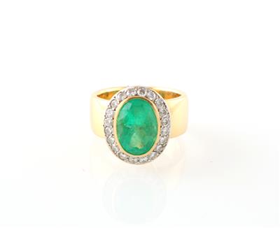 Smaragd Brillant Ring zus. ca.4,60 ct - Diamanti e pietre preziose esclusivi