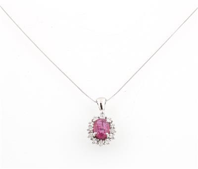 Brillant Rubin Anhänger - Exclusive diamonds and gems