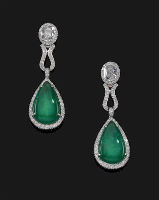 Diamant Smaragdohrgehänge - Exclusive diamonds and gems