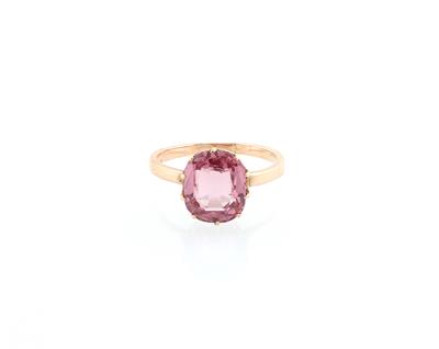 Ring mit rosa Spinell ca. 3 ct - Exklusive Diamanten und Farbsteine