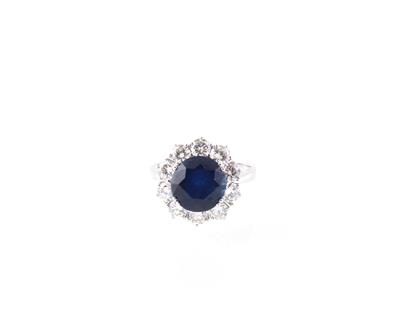 Saphir Brillant Ring - Kule a drahokamy exkluzivní