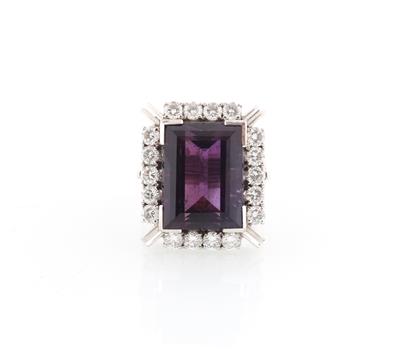 Brillant Amethystring - Exklusive Diamanten und Farbsteine