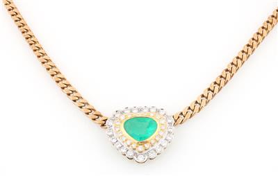 Brillant Smaragdcollier - Exklusive Diamanten und Farbsteine