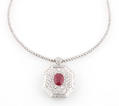 Diamant Rubinanhänger - Diamanti e pietre preziose esclusivi