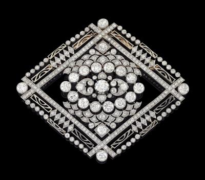 Diamantbrosche zus. ca. 17 ct - Exclusive diamonds and gems