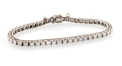 Brillantarmband zus. ca.5,50 ct - Exklusive Diamanten und Farbsteine