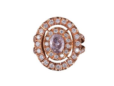 Natural Fancy Pink Diamantring ca. 1 ct - Diamanti e pietre preziose esclusivi
