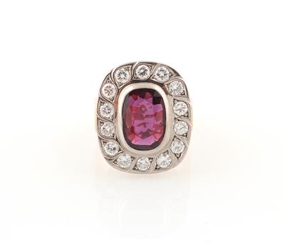 Brillant Rubin Ring - Exkluzivní diamanty a drahokamy