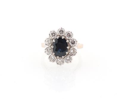 Brillant Saphir Ring - Exklusive Diamanten und Farbsteine