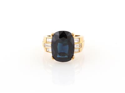 Diamant Saphir Ring - Exklusive Diamanten und Farbsteine