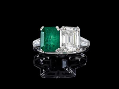Diamant Smaragdring - Exclusive diamonds and gems