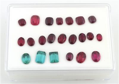 Lose Turmaline, Rubellite u. Indigolite zus. 33 ct - Diamanti e pietre preziose esclusivi