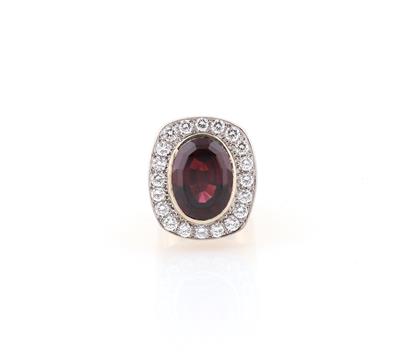 Brillant Granat Ring - Exkluzivní diamanty a drahokamy