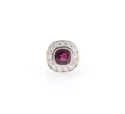 Brillant Rubin Ring - Exklusive Diamanten und Farbsteine