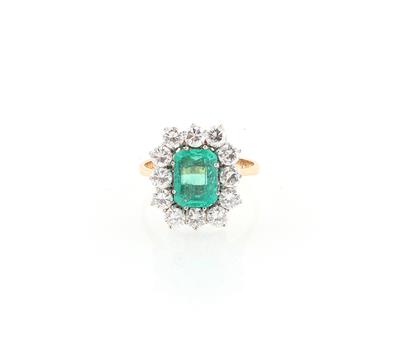 Brillant Smaragd Ring - Exclusive diamonds and gems