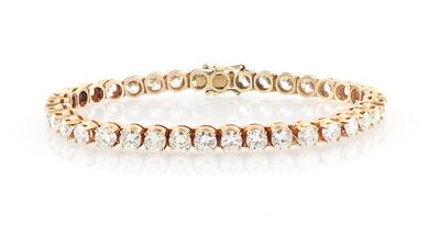 Brillantarmband zus. ca.9,70 ct - Exklusive Diamanten und Farbsteine