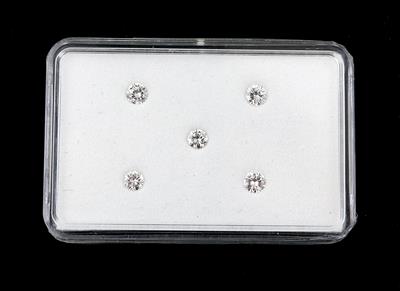 5 lose Brillanten zus. 1,05 ct - Exclusive diamonds and gems