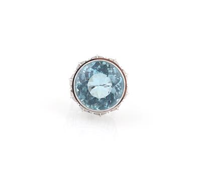 Aquamarinring ca. 23 ct - Exclusive diamonds and gems