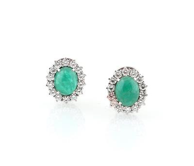Brillant Smaragdohrclips - Exclusive diamonds and gems