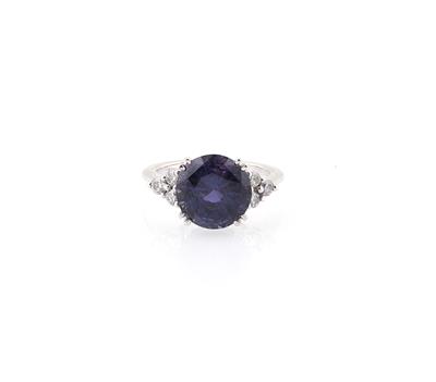 Brillantring mit unbehandeltem farbwechselnden Saphir ca. 6,38 ct - Diamanti e pietre preziose esclusivi