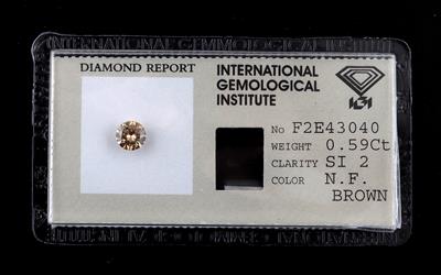 Fancy Brown Natural Color Brillant 0,59 ct - Exkluzivní diamanty a drahokamy