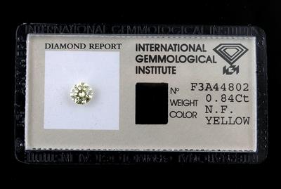 Fancy Yellow Natural Color Brillant 0,84 ct - Exkluzivní diamanty a drahokamy