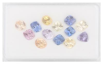 Lot lose tlw. unbehandelte Saphire zus. 14,22 ct - Exklusive Diamanten und Farbsteine