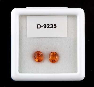 Zwei lose Spessartin Granate zus. 2,12 ct - Exkluzivní diamanty a drahokamy