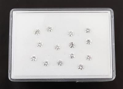 14 lose Brillanten zus. 5,20 ct G-J/vsi-si - Exklusive Diamanten und Farbsteine