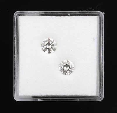 2 lose Brillanten zus.0,75 ct G-H/vvs-vs - Exklusive Diamanten und Farbsteine