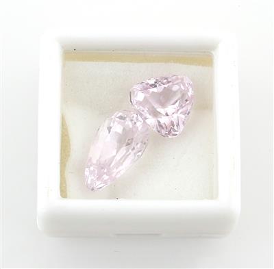 2 lose Kunzite zus. 9,61 ct - Exklusive Diamanten und Farbsteine