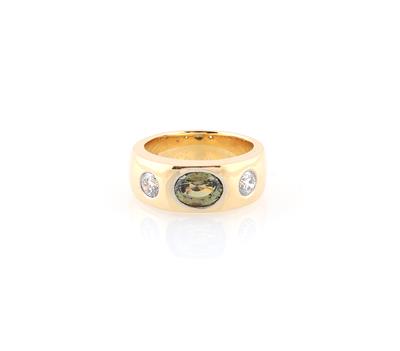 Brillant Alexandrit Ring - Exklusive Diamanten und Farbsteine