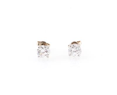 Diamant Ohrstecker zus. ca. 1,90 ct - Exklusive Diamanten und Farbsteine