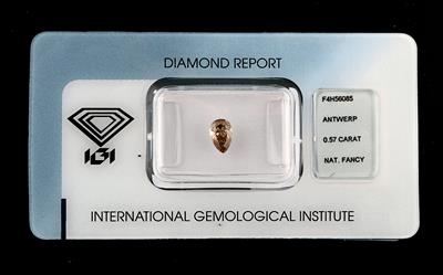 Fancy Brown Natural Color Diamant 0,57 ct - Exkluzivní diamanty a drahokamy