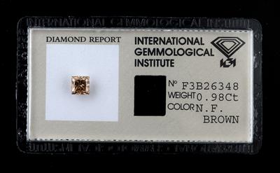Fancy Brown Natural Color Diamant 0,98 ct - Exkluzivní diamanty a drahokamy