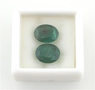 Lot lose Smaragde zus.5,84 ct - Exklusive Diamanten und Farbsteine