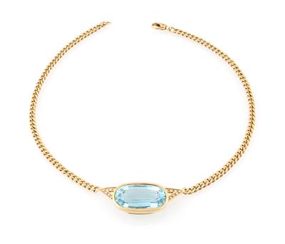 Aquamarincollier - Exclusive diamonds and gems